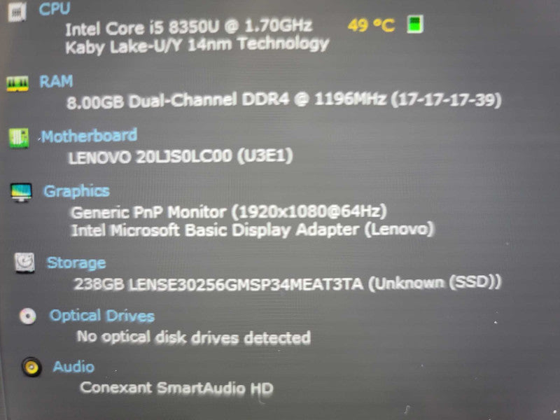 Lenovo X380 Yoga i5-8350U @ 1.70GHz, 8GB DDR4, 256GB m.2  Î²
