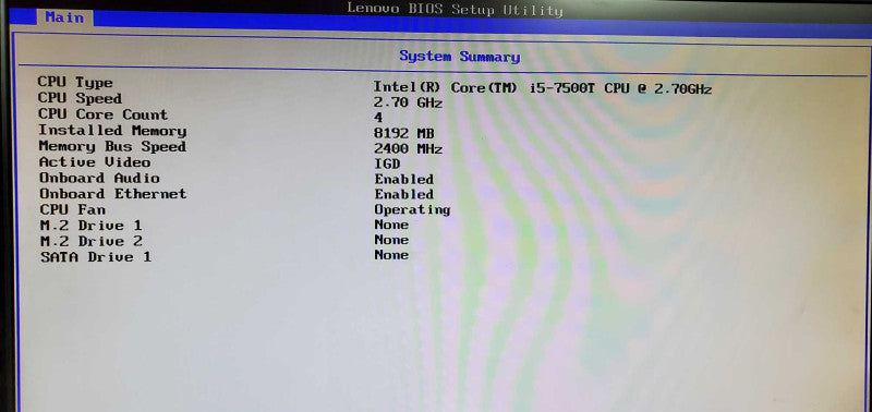 Lenovo ThinkCentre M710q i5-7500T 8GB DDR4 NO HDD Q@