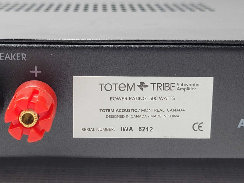 Tribe RackAmp By Totem Subwoofer Amplifier with Rack Mount Ears, READ _