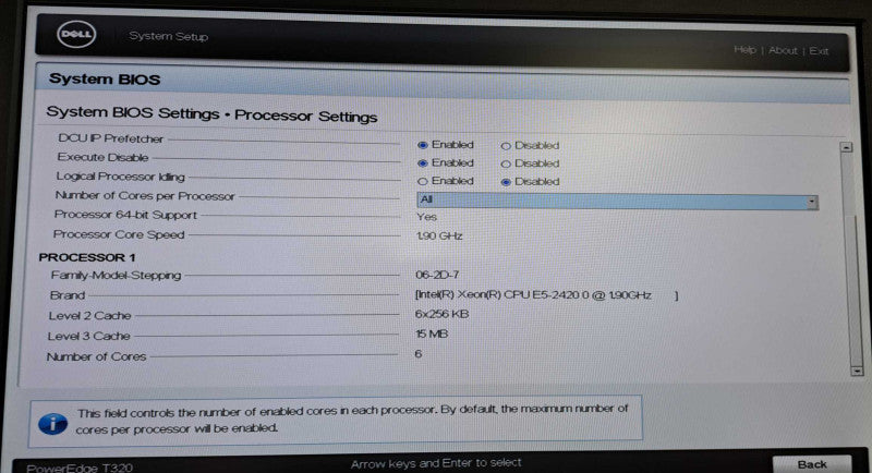 Dell PE T320 1x Xeon E5-2420 @ 1.90GHz 16GB Ram H310 Raid 2x 495W PSU )