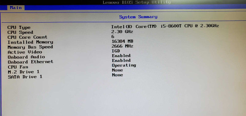 Lenovo ThinkCentre M920q i5-8600T 16GB DDR4 NO HDD @