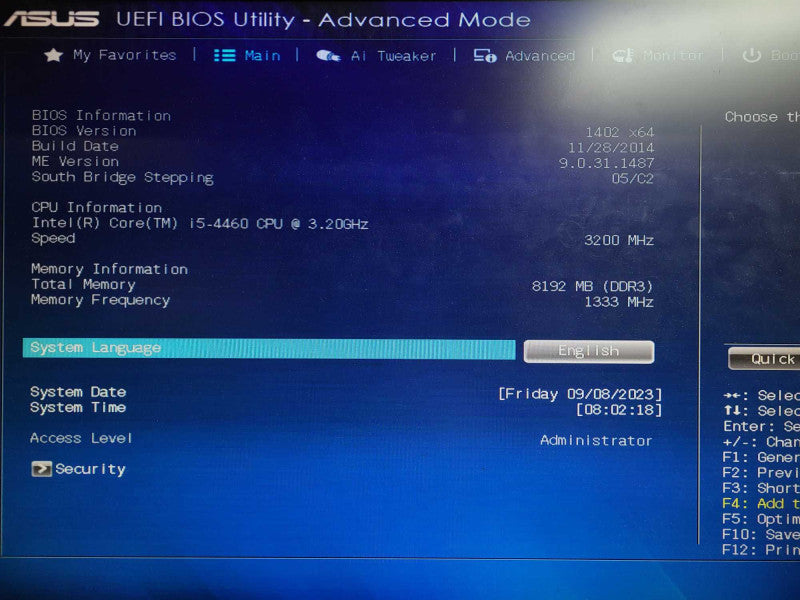 Custom desktop i5-4460 @ 3.2GHz 8GB RAM No HDD $
