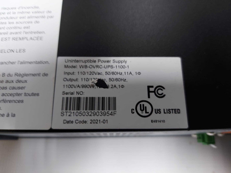WattBox UPS Battery Pack for IP Power Conditioners | 1100 WB-OVRC-UPS-1100-1 #
