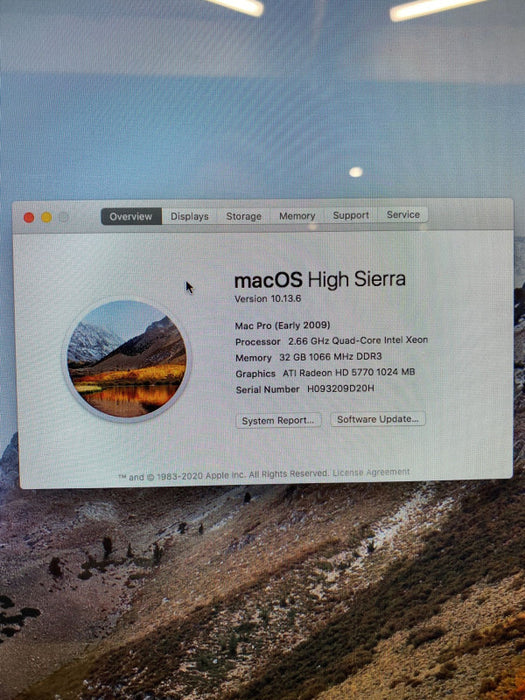 Apple Mac Pro Early 2009 Quad-Core Xeon W3520 RADEONHD 5770 1GB 32GB RAM READ