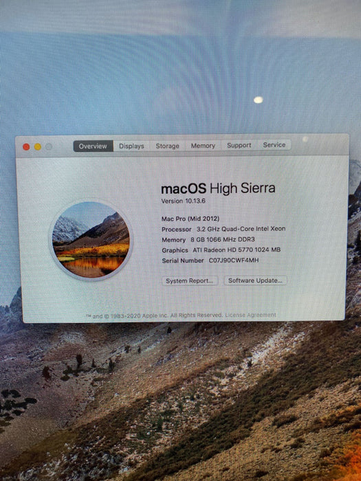 Apple Mac Pro Mid 2012 Quad-Core Xeon W3565 Radeon HD5770 1GB 8GB RAM READ!