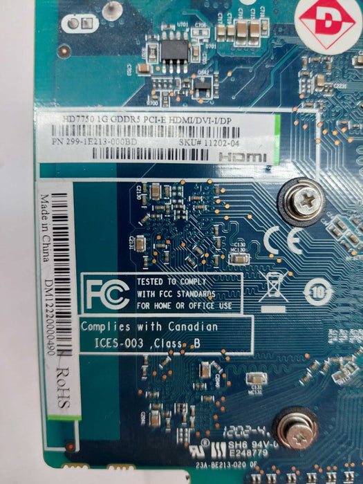Double Black Diamond OverClocked HD7750 1G GDDR5 PCI-E HDMI/DVI-I/DP