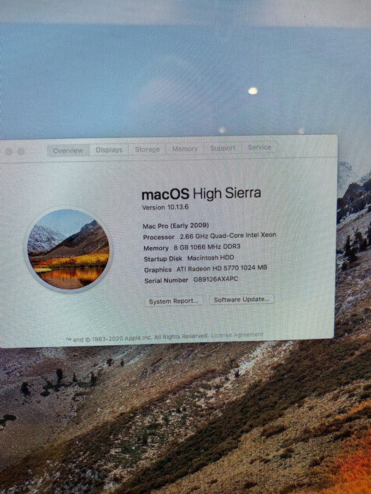 Apple Mac Pro Early 2009 Quad-Core Xeon W3520 RADEON HD 8GB RAM 3.64TB READ!