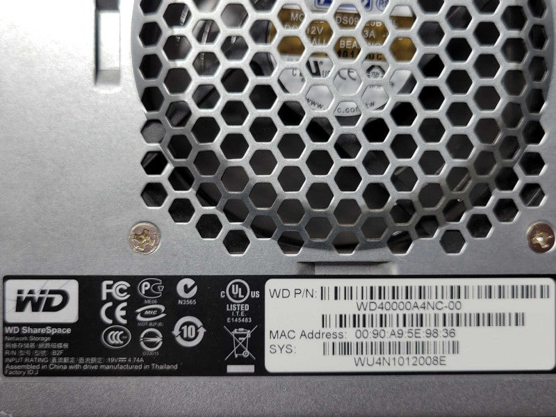 WD ShareSpace 4-Bay Gigabit Ethernet Network Attached Storage, READ _
