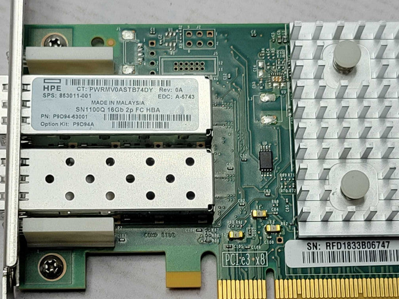 HPE SN1100Q 16Gb 2p FC HBA 853011-001 P9D94-63001 Q_