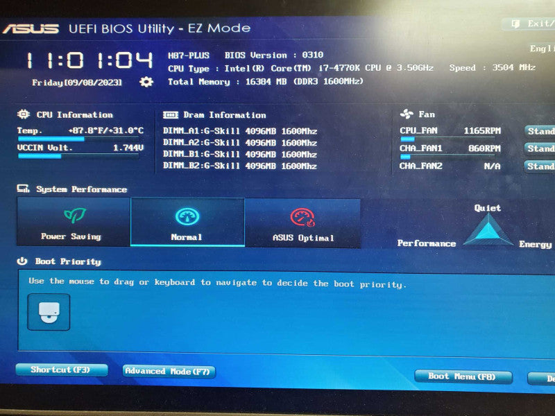 Custom PC i7-4770K 16GB DDR3 Galaxy GTX650ti 500W PSU NO HDD @