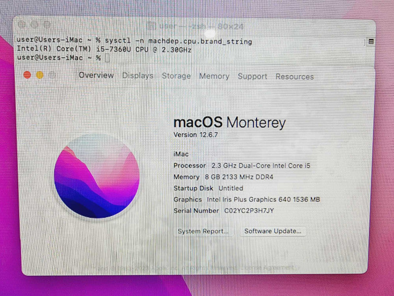 Apple iMac 2017 21.5\\" Core i5-7360U @ 2.3GHz 8GB DDR4 500GB HDD [Read] (