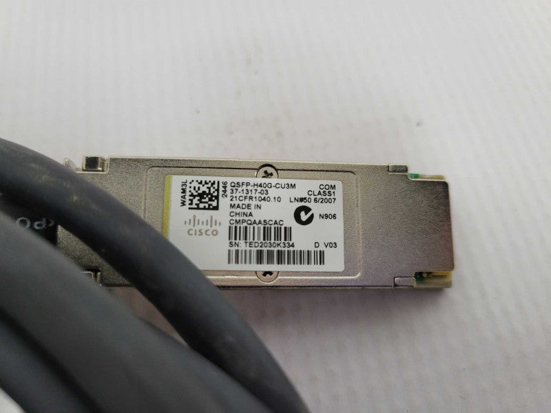 Cisco QSFP-H40G-CU3M Cable 37-1317-03 !
