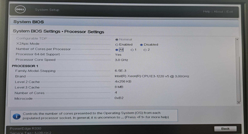 Dell PE R330 Server Xeon E3-1220 v5 @ 3.00GHz 32GB DDR4 H330 2x 350W PSU )