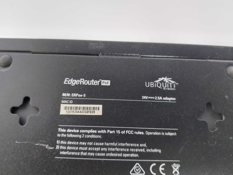 Ubiquity EdgeRouter PoE ERPoe-5 - factory reset #