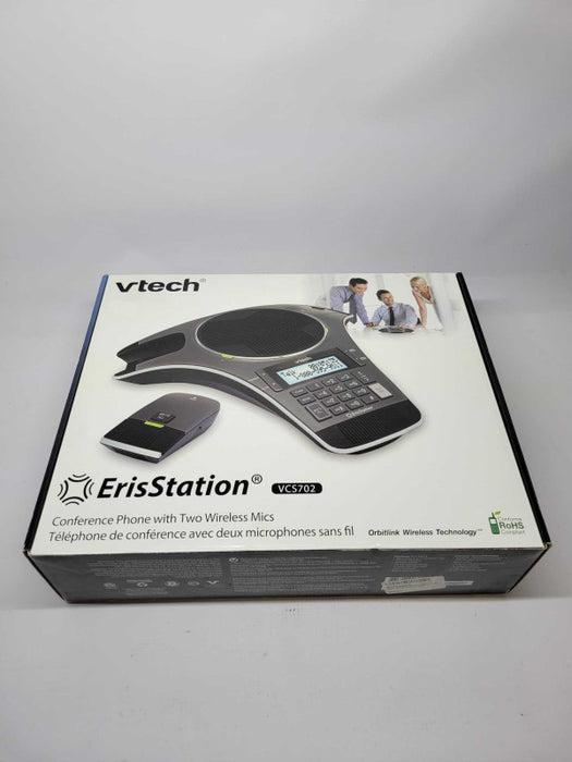 VTech VCS702 ErisStation Conference Phone W/ 2 Mics Dect 6.0 Power (READ)