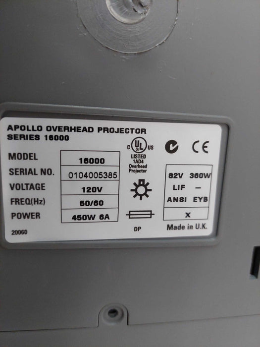 Apollo Horizon 2 Overhead Projector Series 16000 Model: 16000