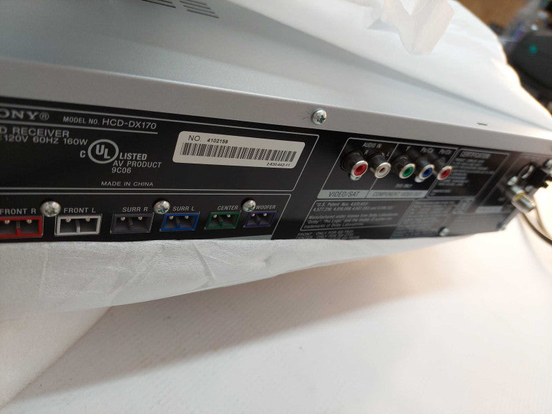 Sony 5.1 Channel Speaker System Model: SS-WS32 Model: HCD-DX170