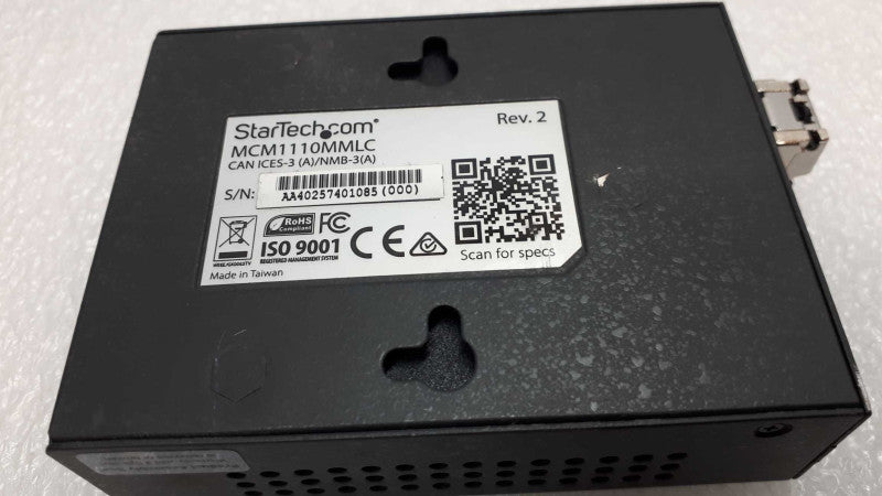 StarTech Gigabit Ethernet fiber media converter - 850nn MM LC - 550m MCM1110M &