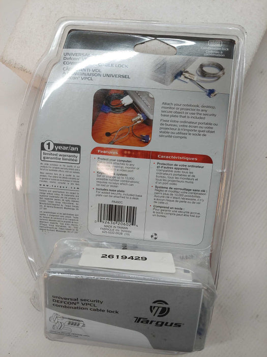 Targus Universal Security Defcon VPCL Combination Lock