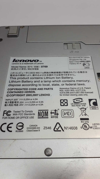 Lenovo 3000 N200 0769-AVF Laptop, Pentium Celeron Vintage &