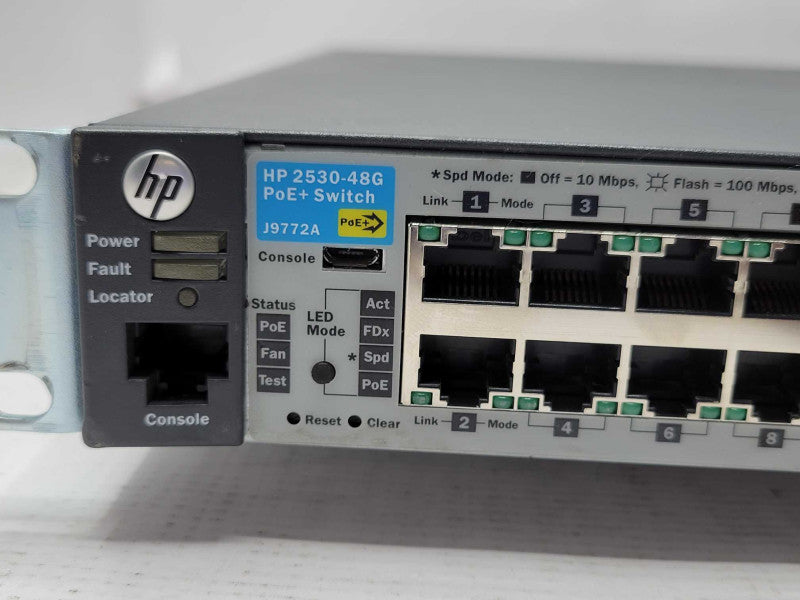 HP 2530-48G PoE+ Switch 48 Port Gigabit Ethernet PoE+ 4x 1G SFP Port J9772A _