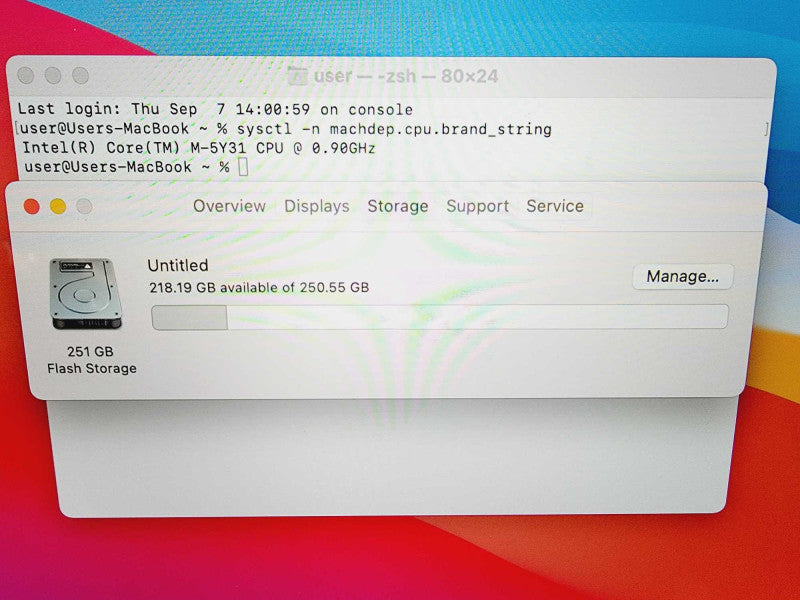Apple Macbook Mobile 2015 Core M-5Y31 @ 1.1GHz 8GB DDR3 250GB SSD [Read] (