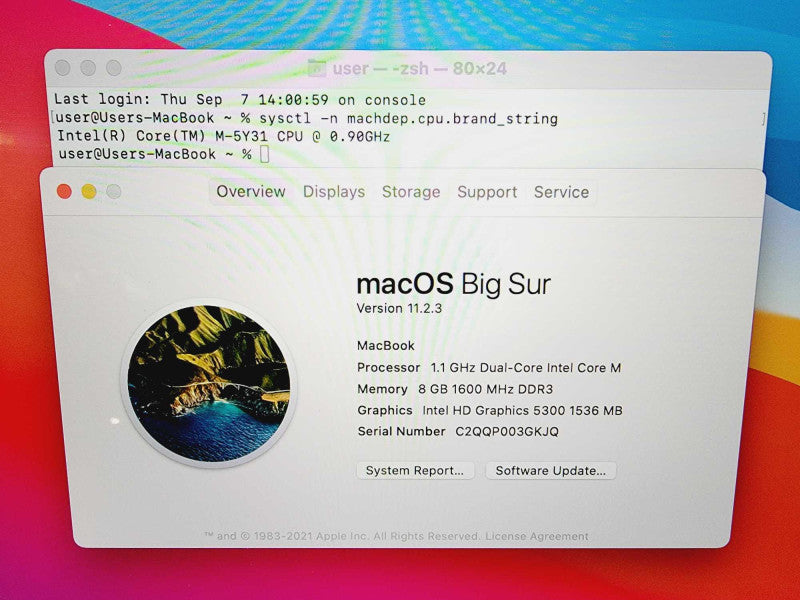Apple Macbook Mobile 2015 Core M-5Y31 @ 1.1GHz 8GB DDR3 250GB SSD [Read] (