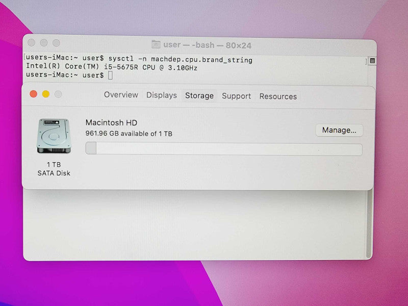 Apple iMac Retina 4K 2015 21.5\\" Core i5-5675R @ 3.1GHz 8GB DDR3 1TB SSD (