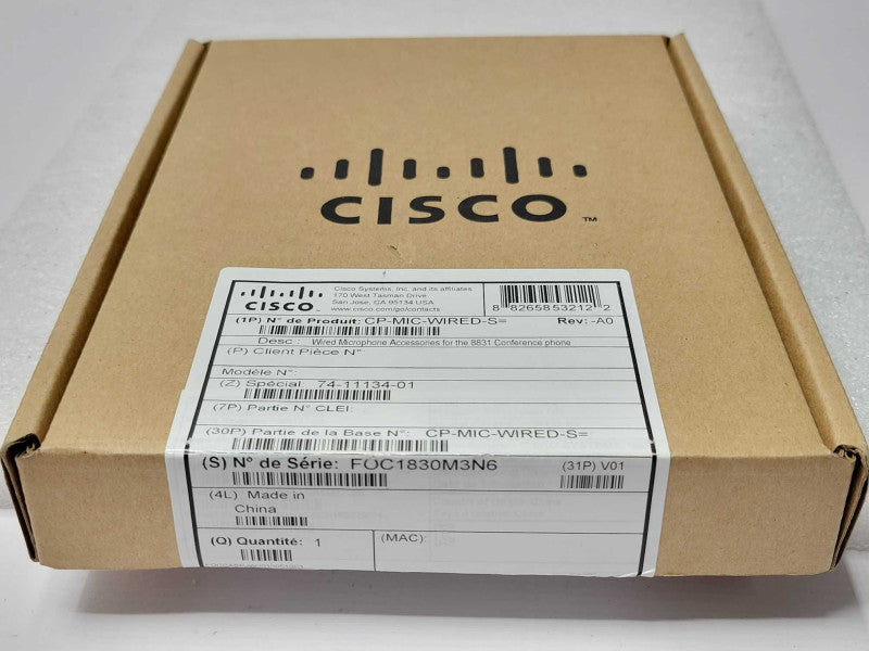 Cisco CP-MIC-WIRED-S 74-11134-01 Wired Microphone accessories For CP-8831 _