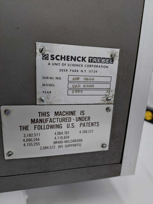 SCHENCK CAB 690 Model: CAB690H  Year Made 1999 Q