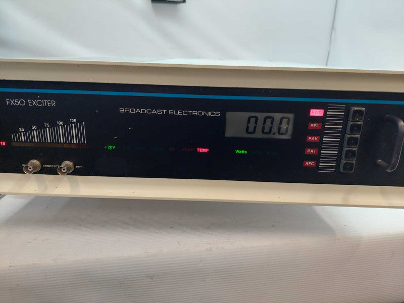 Broadcast Electronics FX50 Exciter FCC Transmitter Data PN: 909-1050-204