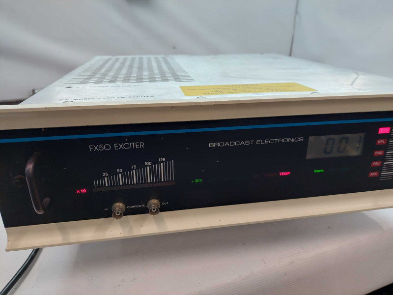 Broadcast Electronics FX50 Exciter FCC Transmitter Data PN: 909-1050-204