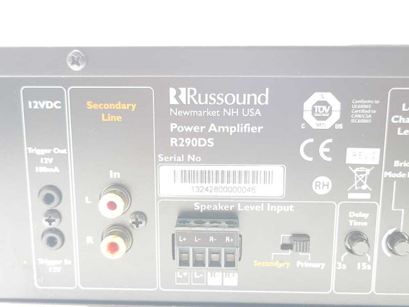 Russound Power Amplifier R290DS, Powers on, READ _