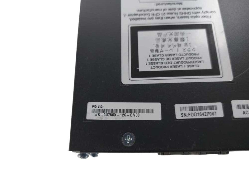 Cisco WS-C3750X-12S-E 12-Port Gigabit SFP Switch 2x PSU - READ #