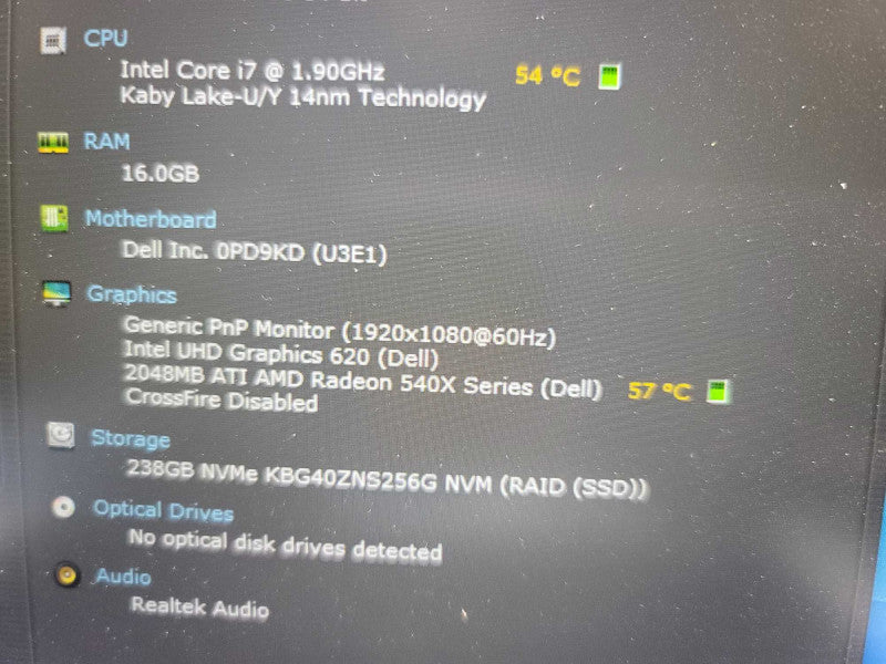 Dell Latitude 5400 i7-8665u@ 1.90GHz, 2GB Radeon 540X, 16GB DDR4, 256GB m.2 Î²