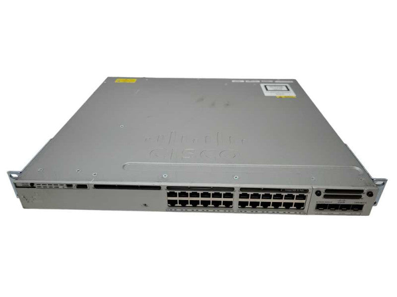 Cisco WS-C3850-24P-S V06 24-Port Gigabit Ethernet PoE+ Switch w/ C3850-NM-4-1 Q