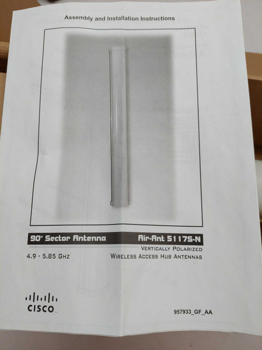 Cisco Sector Polarized Antenna Model: AIR-ANT5117S-N