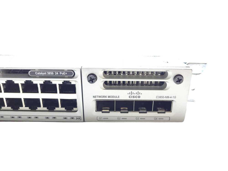 Cisco Catalyst 3850 series 24x port PoE+ WS-C3850-24P-S / 1G Network Module Q$