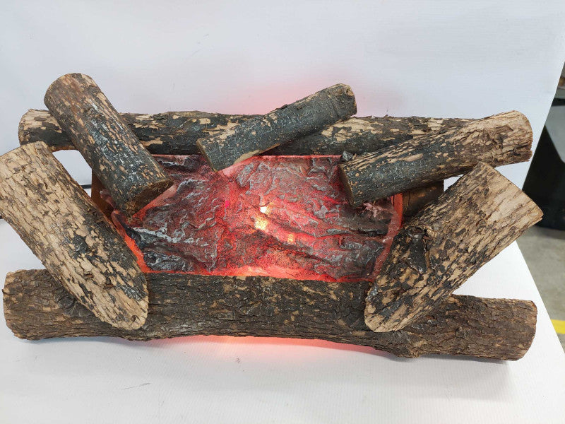 Logs Of Fire , Simulates a burning fire with a spinning fake log , electric