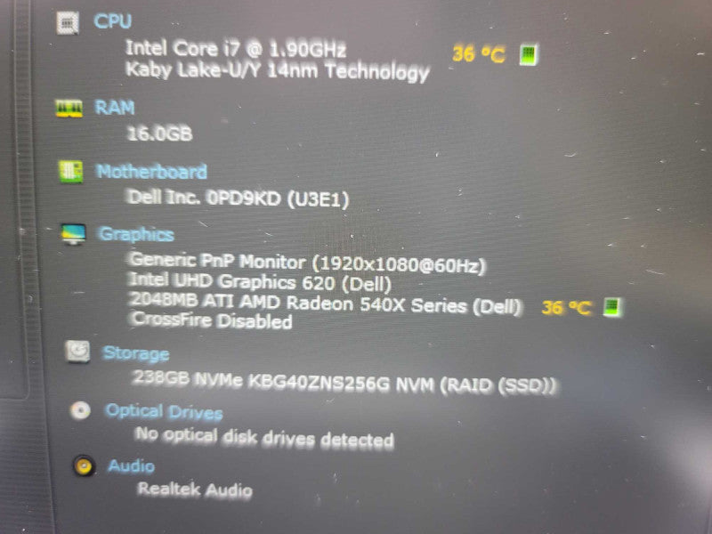 Dell Latitude 5400 i7-8665U, 16GB DDR4, 2GB AMD Radeon 540X, 256GB m.2 *READ Î²