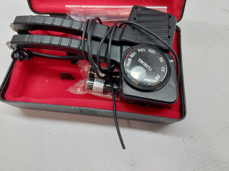 Vintage transmitter headphones with case