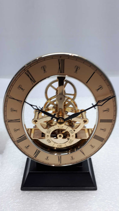 Skeleton Clock Movement With OVAL Dial Goldcolor &