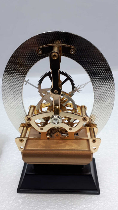 Skeleton Clock Movement With OVAL Dial Goldcolor &