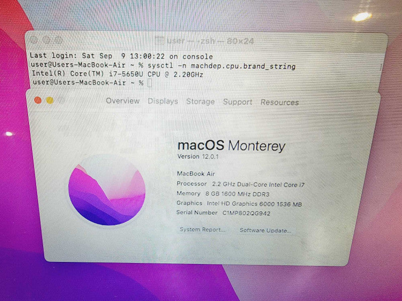Apple Macbook Air 2015 13\\" Core i7-5650U @ 2.2GHz 8GB DDR3 500GB SSD (