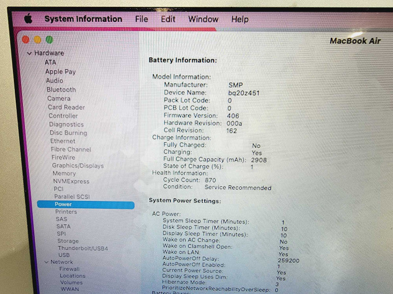 Apple Macbook Air 2015 13\\" Core i7-5650U @ 2.2GHz 8GB DDR3 500GB SSD (