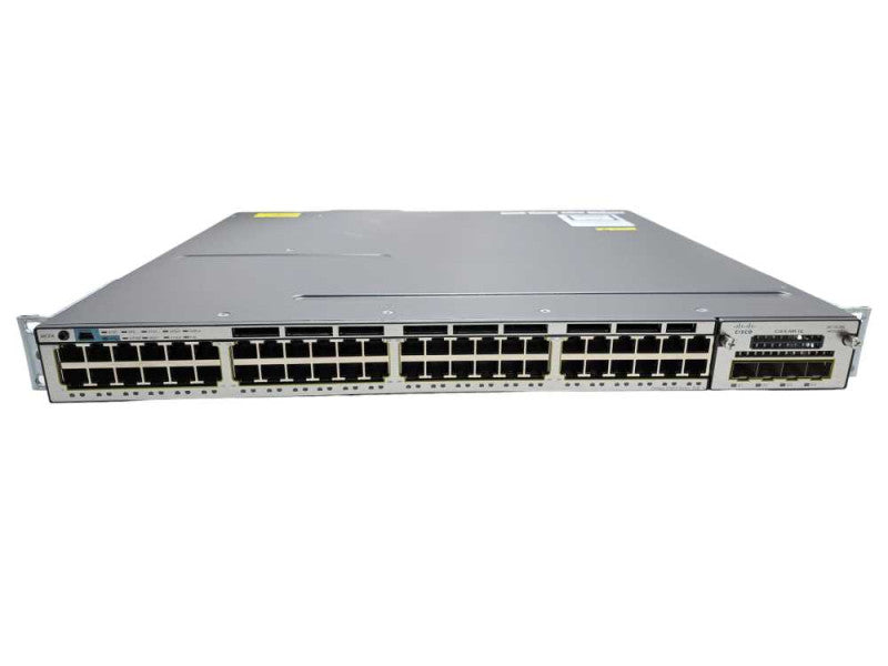 Cisco WS-C3750X-48PF-S 48-Port Gigabit PoE+ Switch w/ 1x C3KX-NM-1G 1x PSU Q)