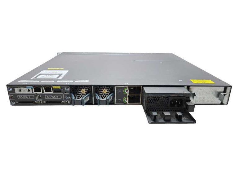 Cisco WS-C3750X-48PF-S 48-Port Gigabit PoE+ Switch w/ 1x C3KX-NM-1G 1x PSU Q)