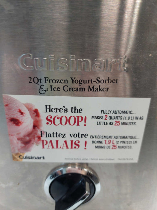 Cuisinart 2QT Frozen Yogurt-Sorbet & Ice Cream Maker