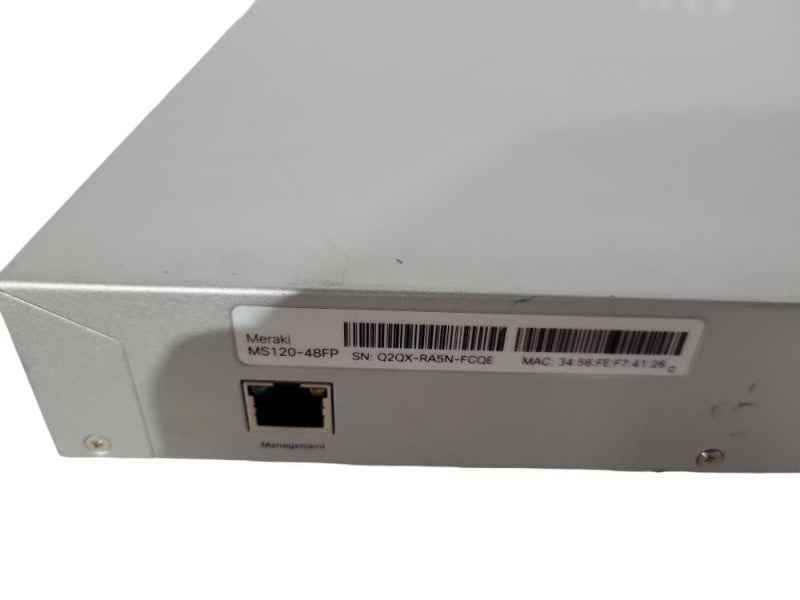 Cisco Meraki MS120-48FP-HW 48-Port Gigabit Ethernet Switch - CLAIMED, READ !