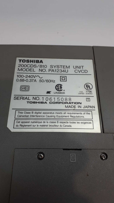 TOSHIBA 200CDS /810 MODEL PA1234EA CVCD VINTAGE  LAPTOP &